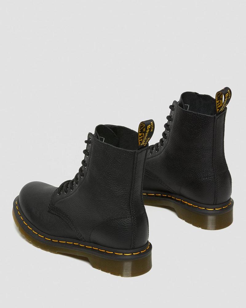 Botines Dr Martens 1460 Pascal Virginia Cuero Mujer Negros | MX 86TCE